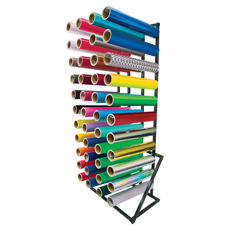 Image One 44 Roll Heavy Duty Freestanding Floor Rack for 3" Cores