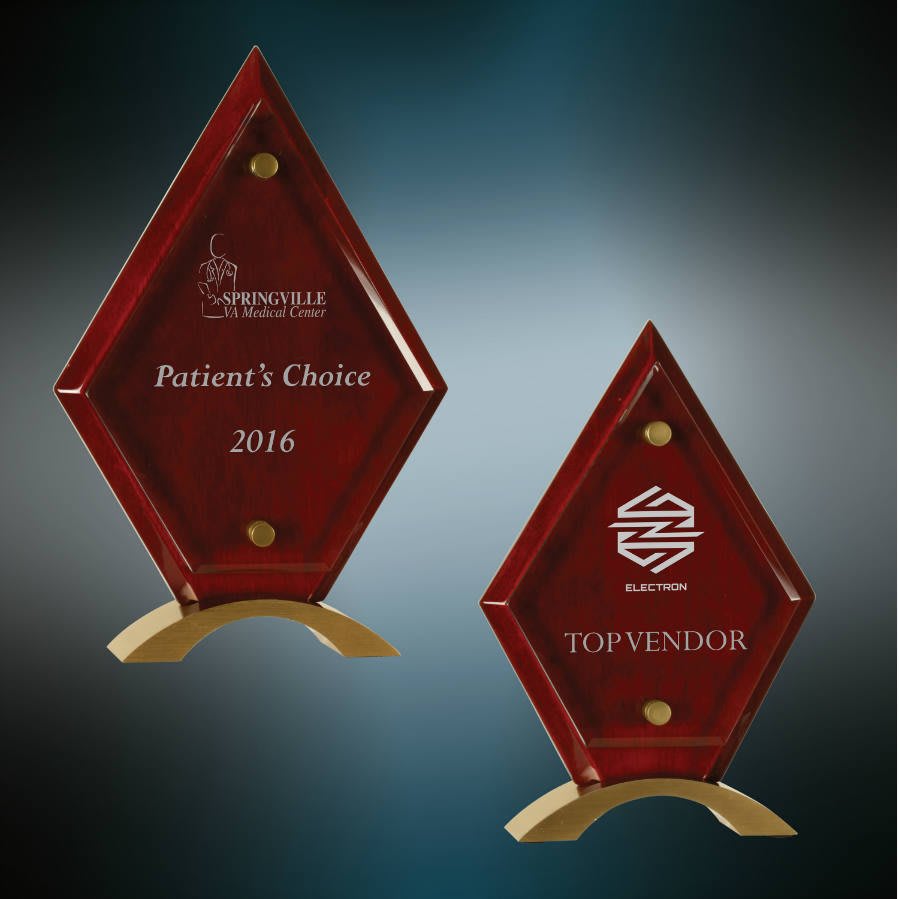 Diamond Rosewood Piano Finish Floating Glass Standup Sample Set