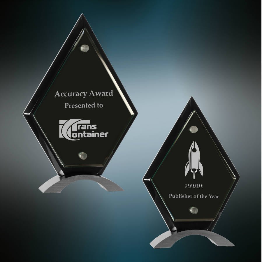 Diamond Black Piano Finish Floating Glass Standup Sample Set