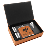 Rawhide 6 oz. Leatherette Flask Set