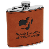 Rawhide Leatherette 6 oz. Flask