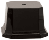 5 1/8" x 5 1/8" Gloss Black Weighted Plastic Base with Clipped Corners