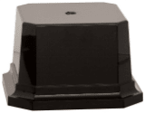 6 1/8" x 6 1/8" Gloss Black Weighted Plastic Base with Clipped Corners