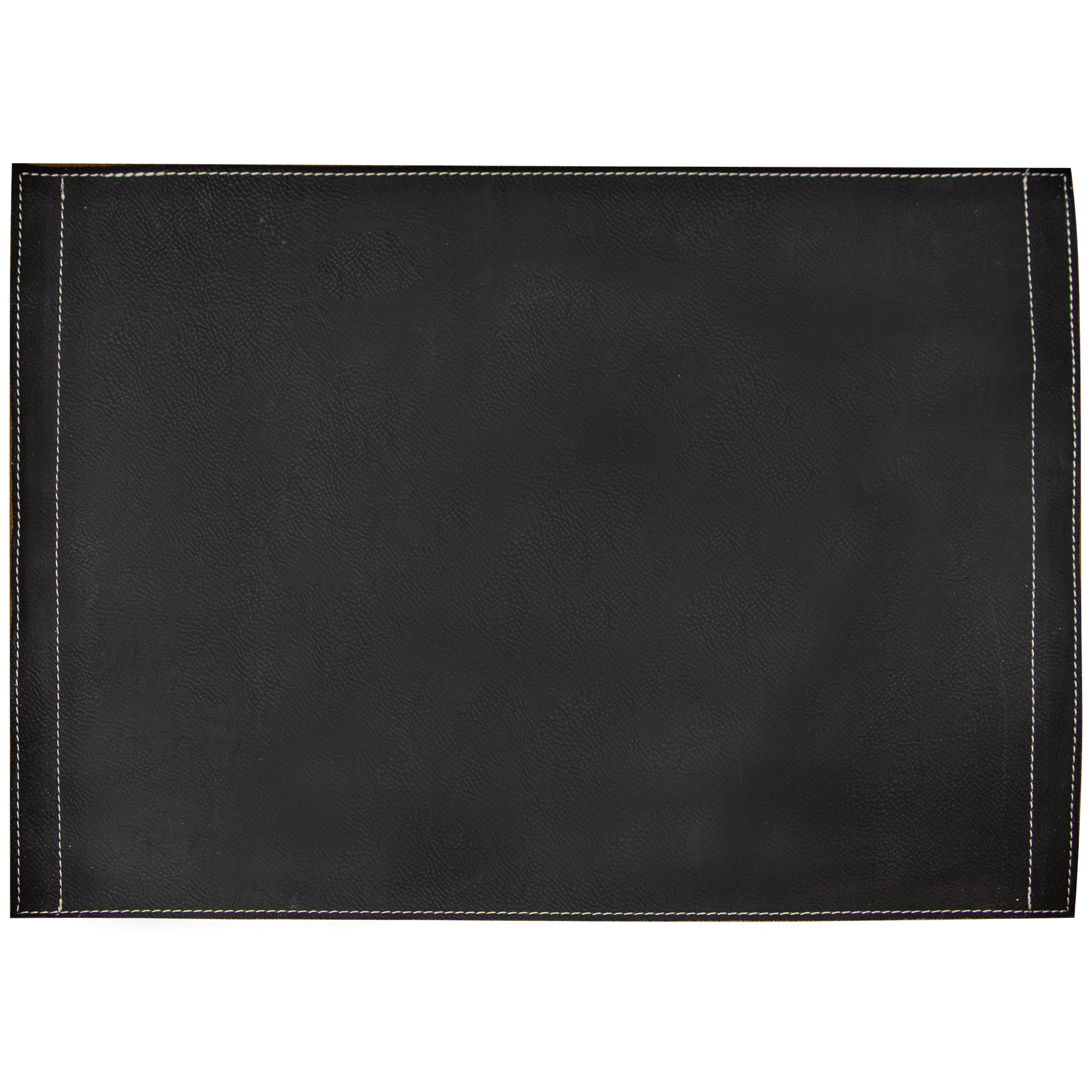 16" x 12" Black/Gold Laserable Leatherette Insert for Serving Tray