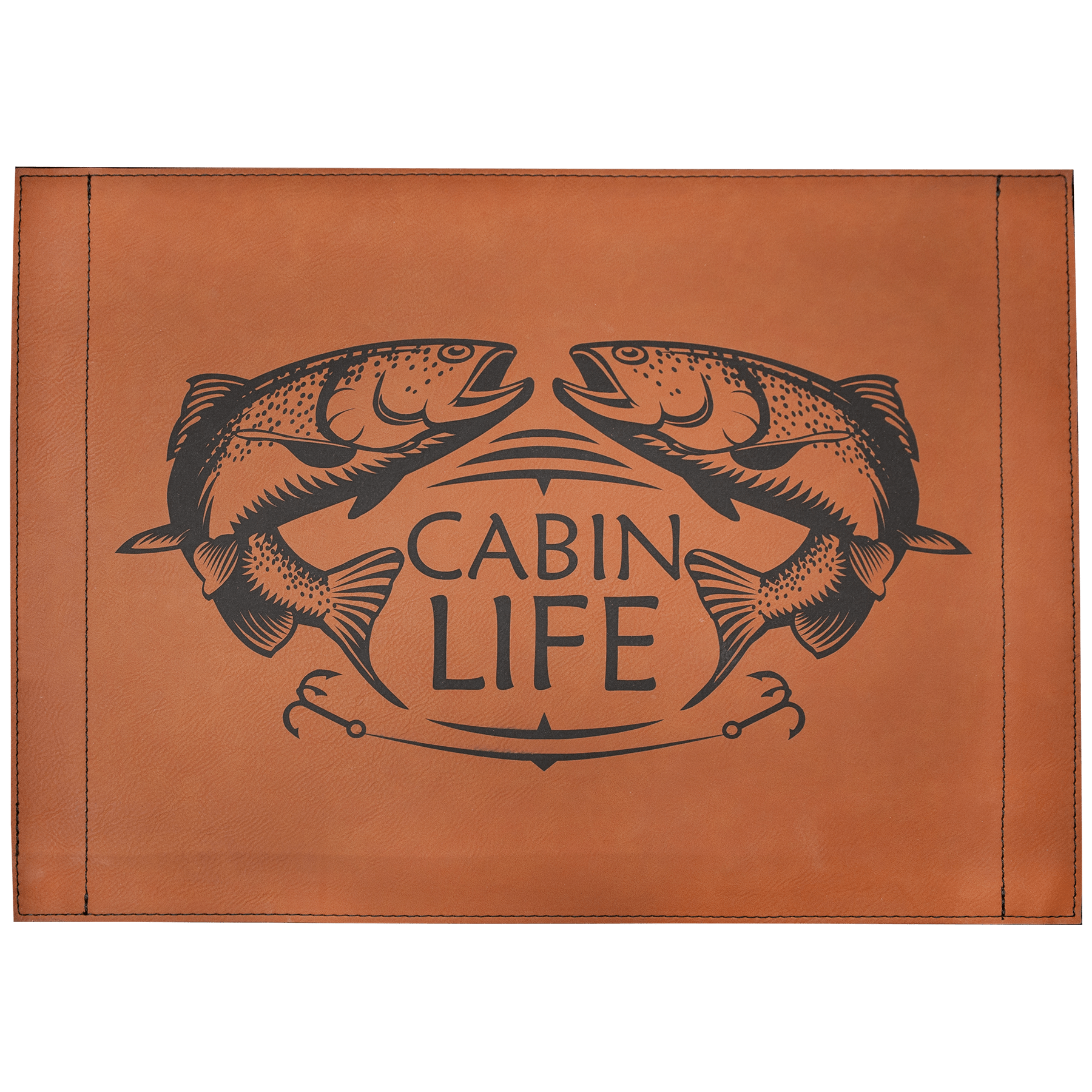 16" x 12" Rawhide Laserable Leatherette Insert for Serving Tray