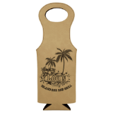 Light Brown Leatherette Wine Bag