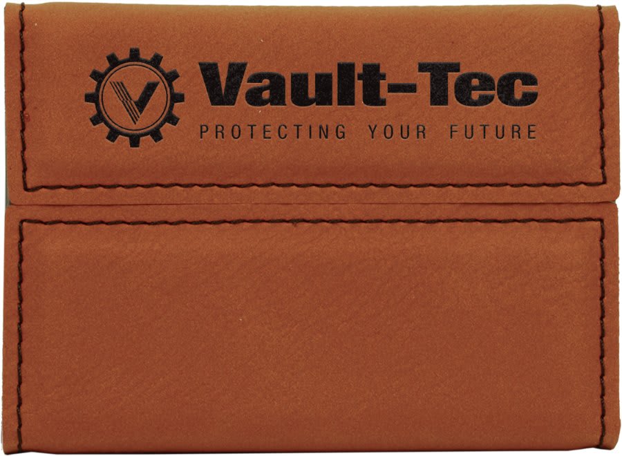 3 3/4" x 2 3/4" Rawhide Laserable Leatherette Hard Business Card Holder