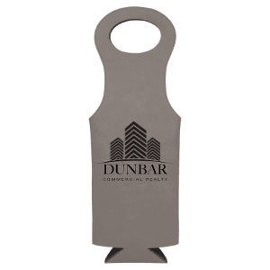 Gray Leatherette Wine Bag