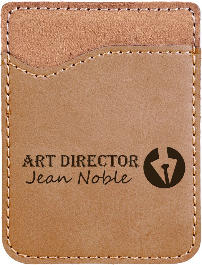 Light Brown Laserable Leatherette Phone Wallet