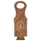 Rustic/Gold Leatherette Wine Bag