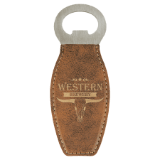 Rustic/Gold Leatherette Magnetic Bottle Opener