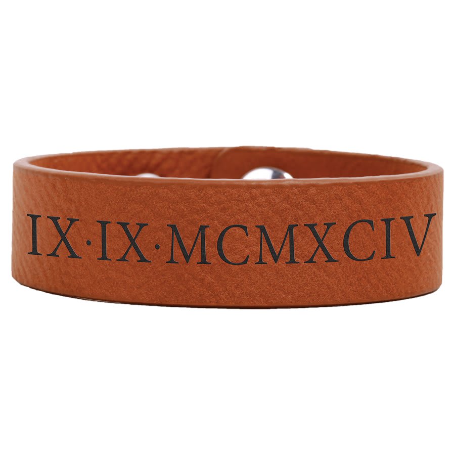 8 1/2" x 3/4" Rawhide Laserable Leatherette Youth Cuff Bracelet