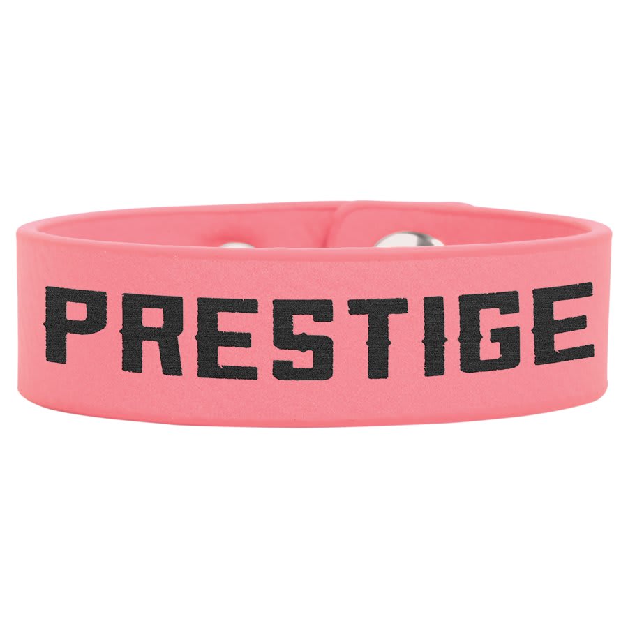 8 1/2" x 3/4" Pink Laserable Leatherette Youth Cuff Bracelet