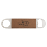 Dark Brown Leatherette Bottle Opener