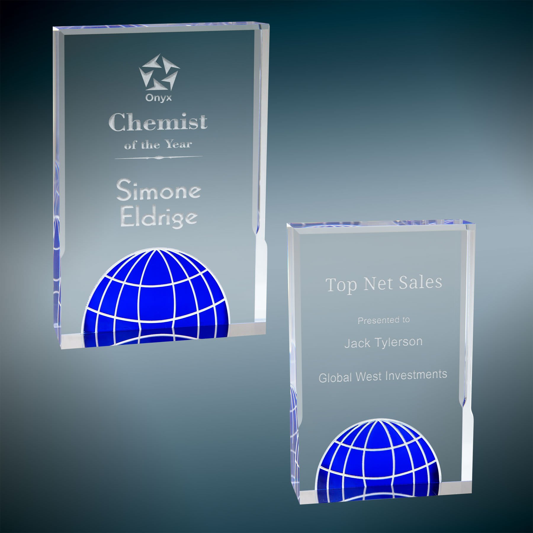 Blue Globe Acrylic Sample Set