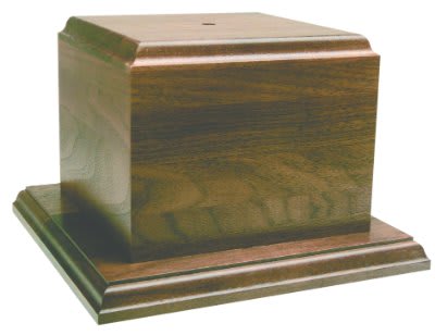 5" x 3 1/2" Genuine Walnut Cup Base