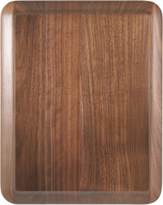 7" x 9" Round Corner Raised Face Genuine Walnut Plaque