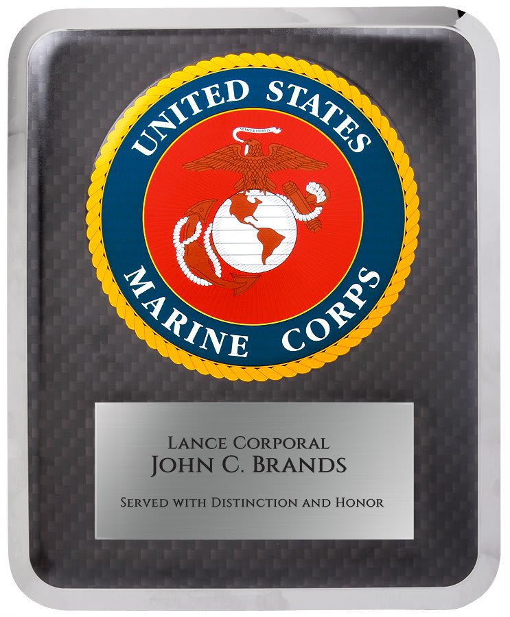 10 1/2" x 13" Marine Hero Plaque