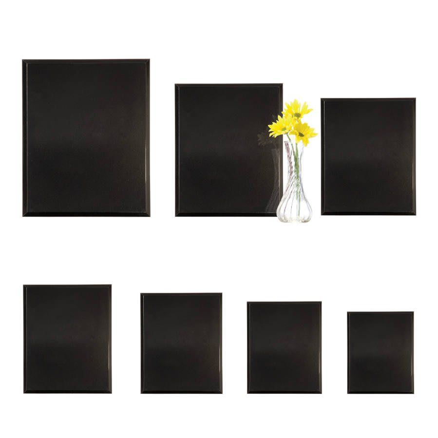 High Gloss Solid Black Finish Plaque Blank Sample Set