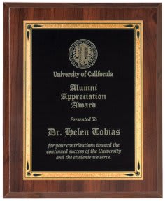 8" x 10" High Gloss Cherry Finish Plaque