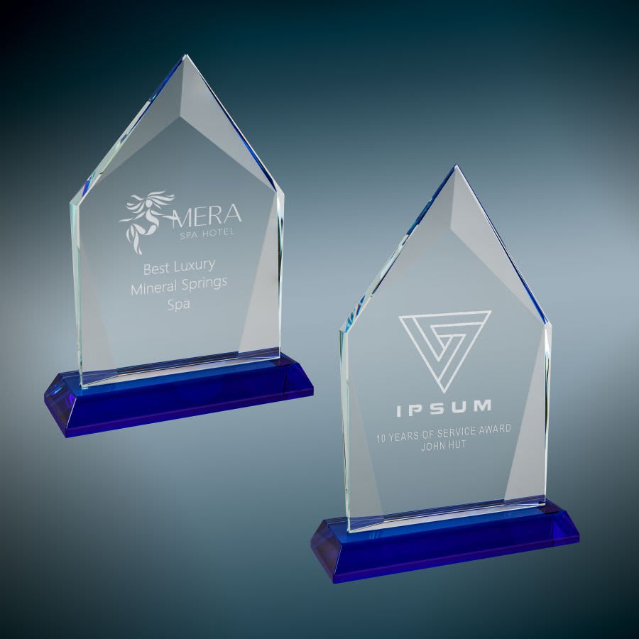 Diamond Halo Glass with Blue Base Sample Set