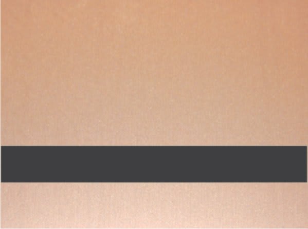 24" x 24" x .020" Brushed Copper/Black JDS Flex Self-Adhesive Plast        ic