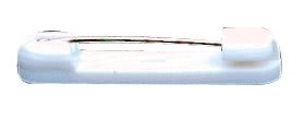 1 1/2" White Rounded Plastic Bar Pin