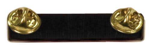 Black Double Post Bar Pin with Clutches and Adhesive