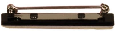 1 1/2" Black Side Opening Bar Pin with Adhesive
