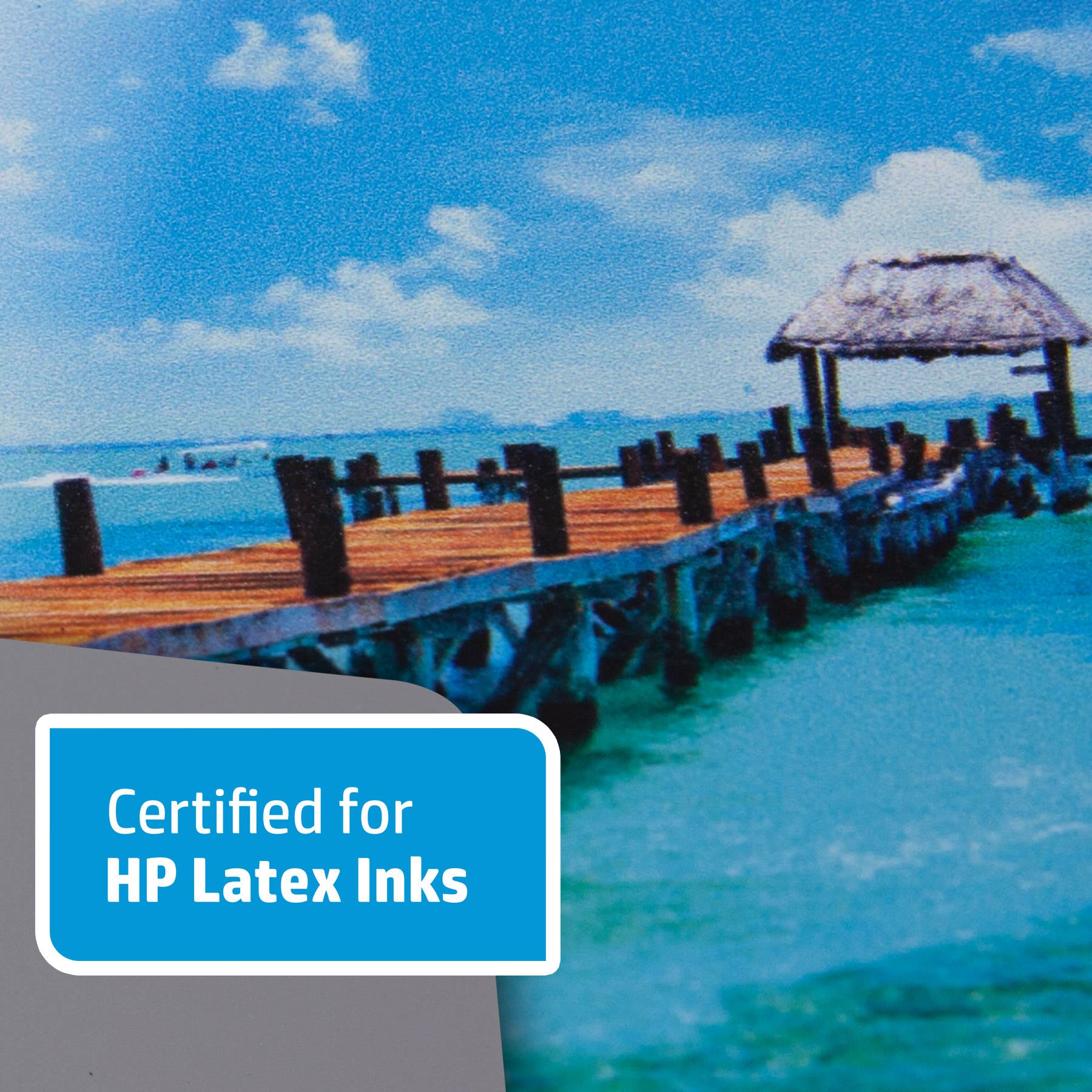 54" x 150' Kota Pro 13 oz. Matte PET Gray Back Banner Material