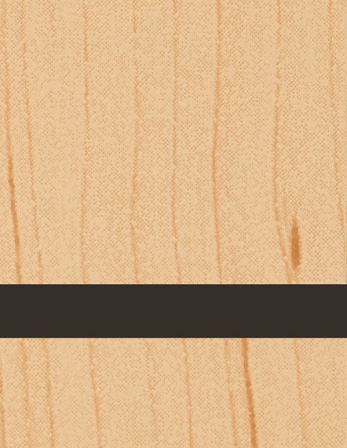 24" x 49" x 1/16" Birch/Chocolate Brown Duets Laser Indoor Plastic