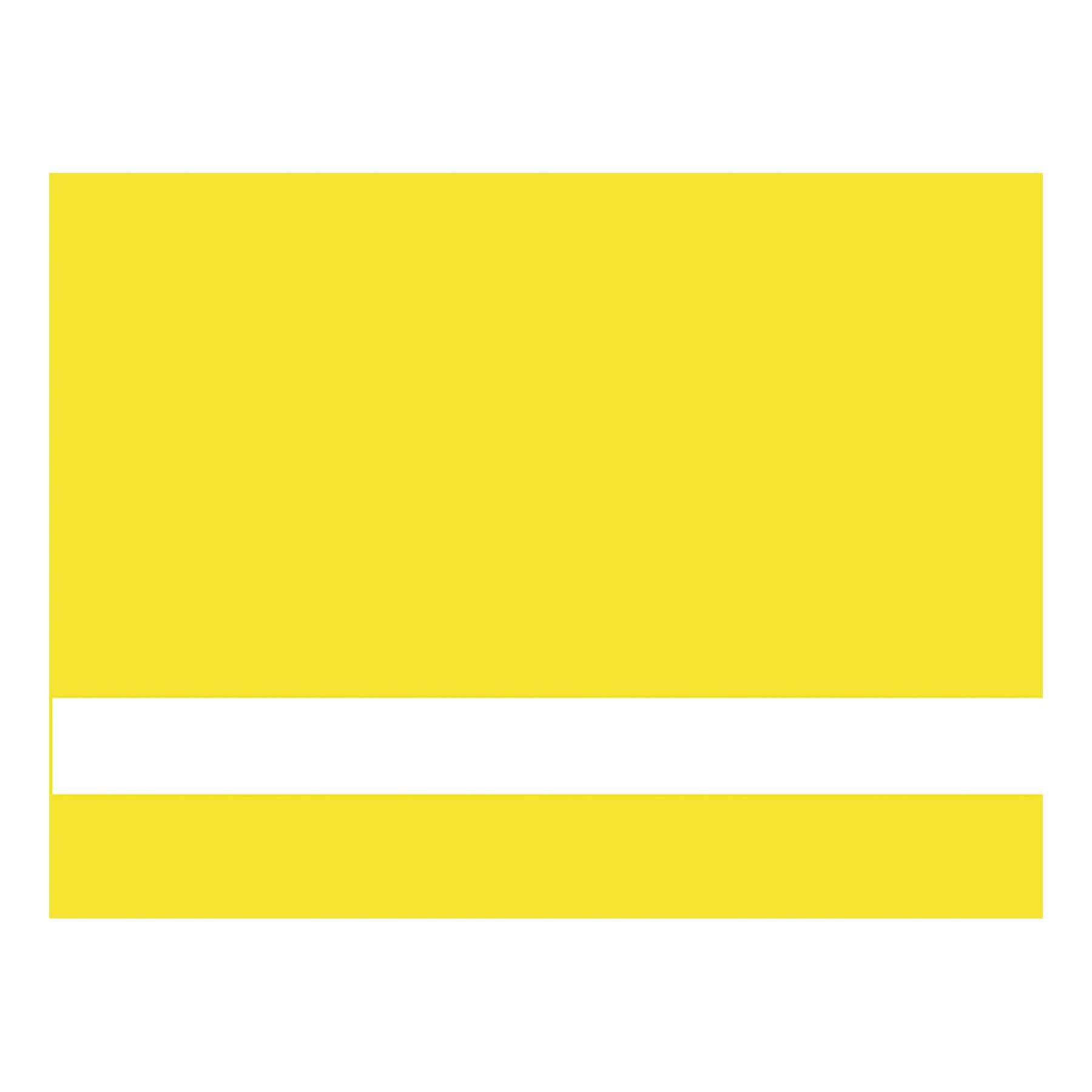 12" x 24" x 1/16" Clear Matte/Yellow Duets Reverse Laser XT Indoor Only Plastic