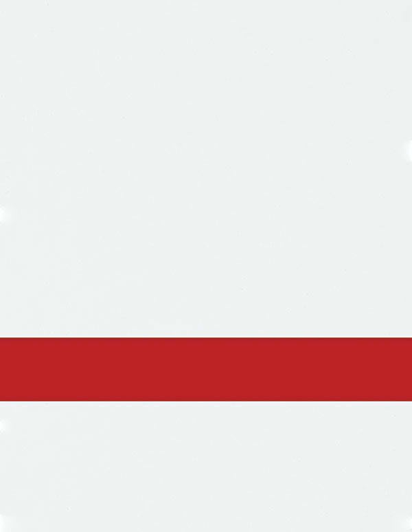 Undersize 1/16" White/Red Matte Duets Laser XT Plastic