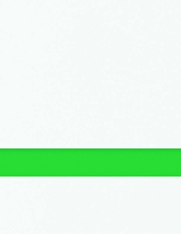 Undersize 1/16" White/Spring Green Matte Duets Laser XT Plastic