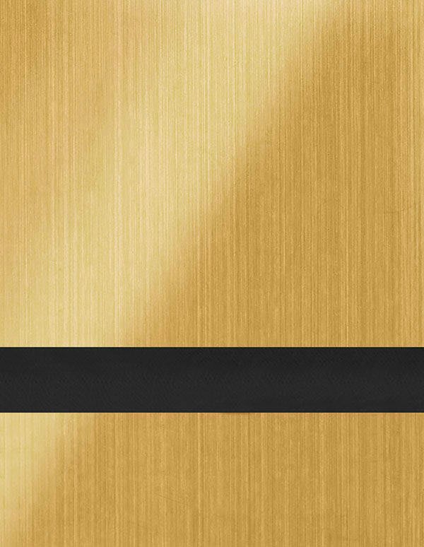 Undersize 1/16" Brushed Gold/Black Duets Laser Indoor Plastic