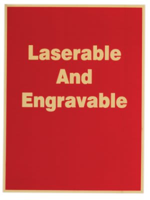 4" x 6" Red/Gold Brass Plated Steel Plaque Plate