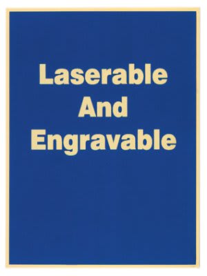 7" x 10" Blue/Gold Brass Plated Steel Plaque Plate