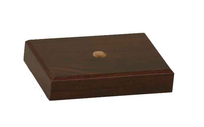2" x 3" Cherry Finish Centerhole Lid