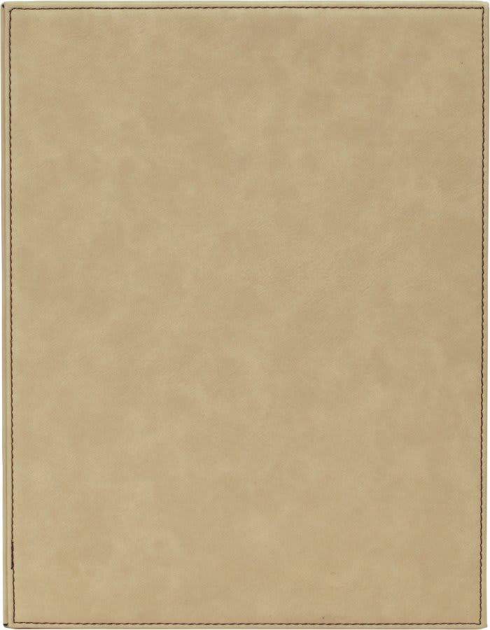 9" x 12" Light Brown Laserable Leatherette Plaque