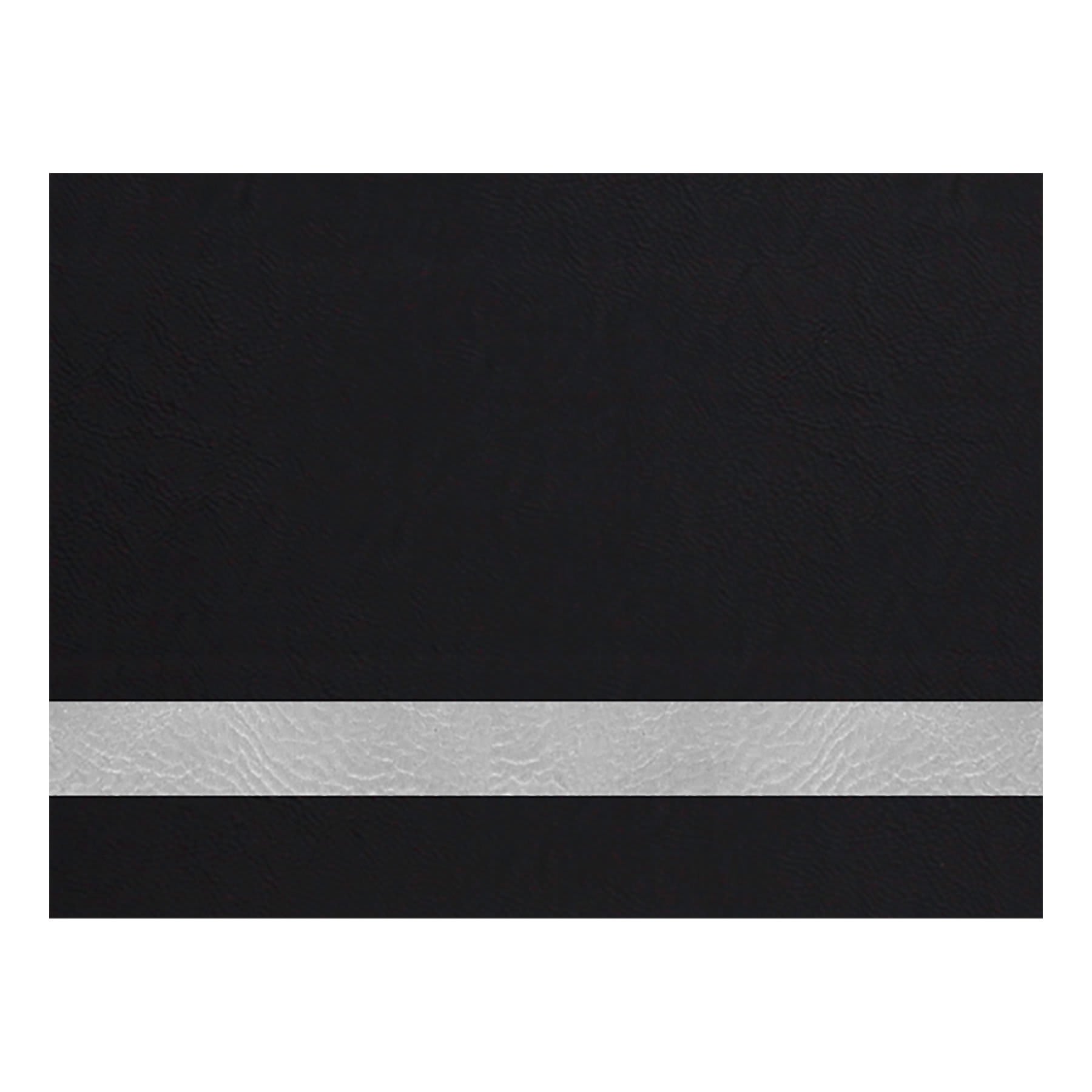 12" x 24" Black/Silver Laserable Leatherette Sheet Stock