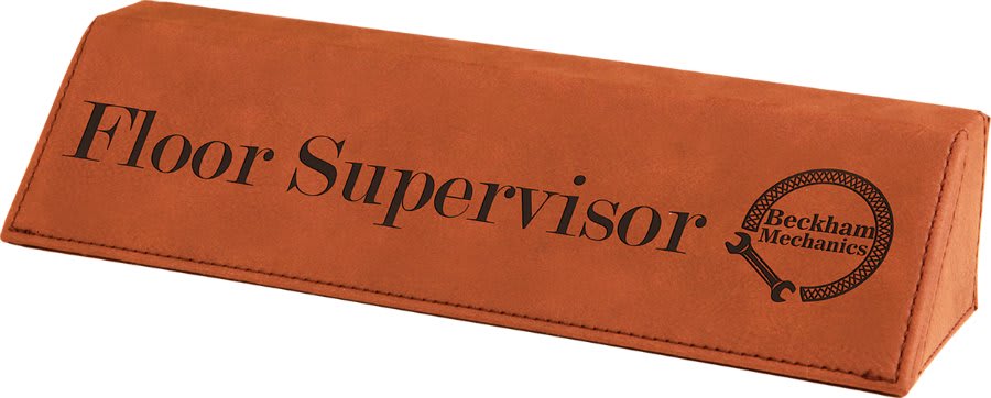 8 1/2" Rawhide Laserable Leatherette Desk Wedge