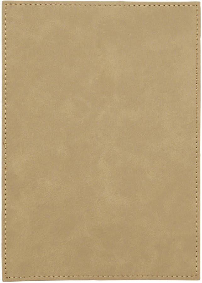 5" x 7" Light Brown Leatherette Plaque Plate