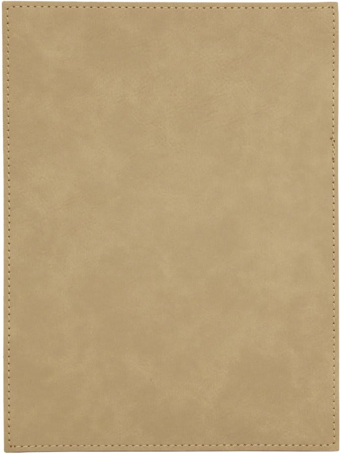 6" x 8" Light Brown Leatherette Plaque Plate