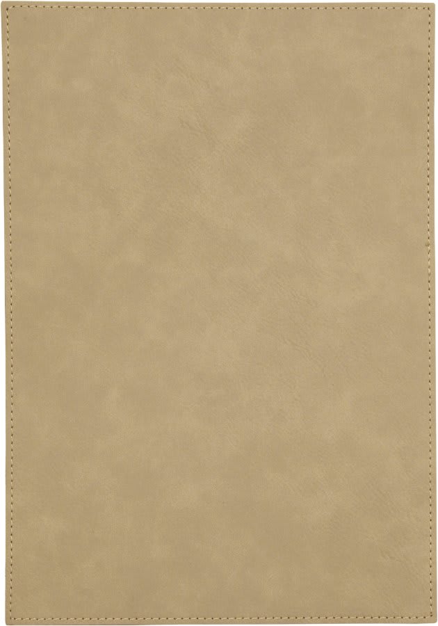 7" x 10" Light Brown Leatherette Plaque Plate