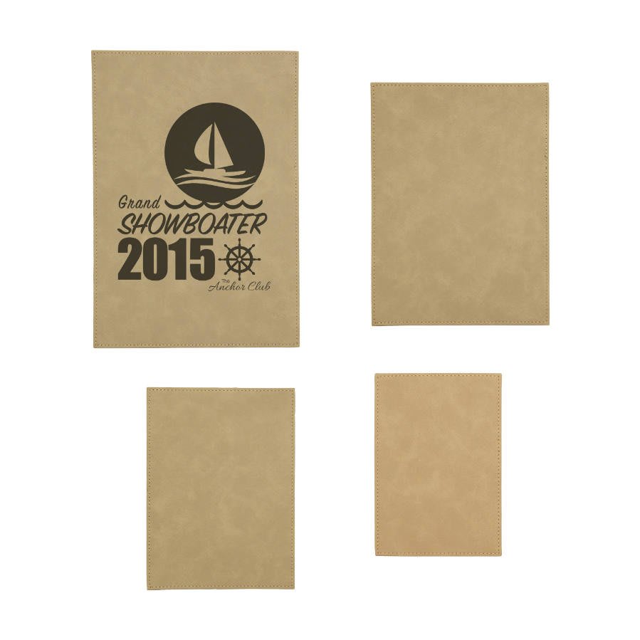 Light Brown Leatherette Plaque Plate Sample Set