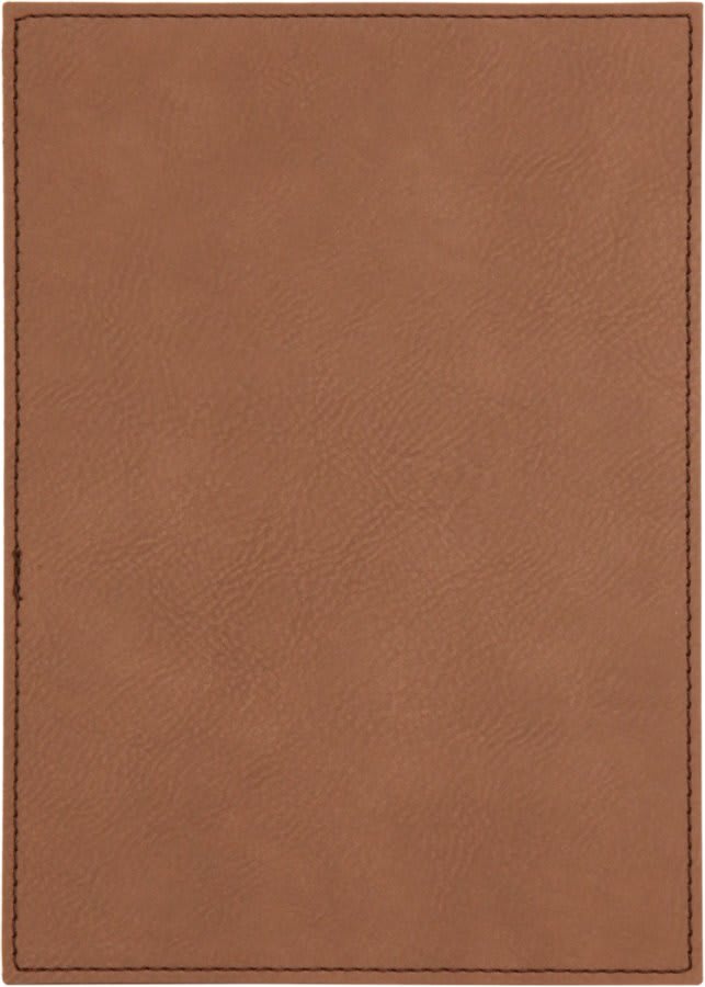 4" x 6" Dark Brown Leatherette Plaque Plate