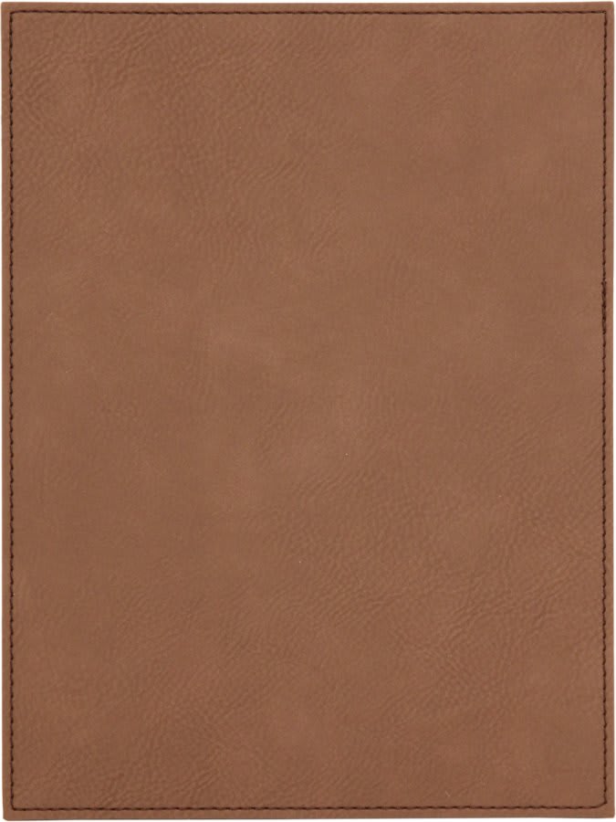 7" x 10" Dark Brown Leatherette Plaque Plate