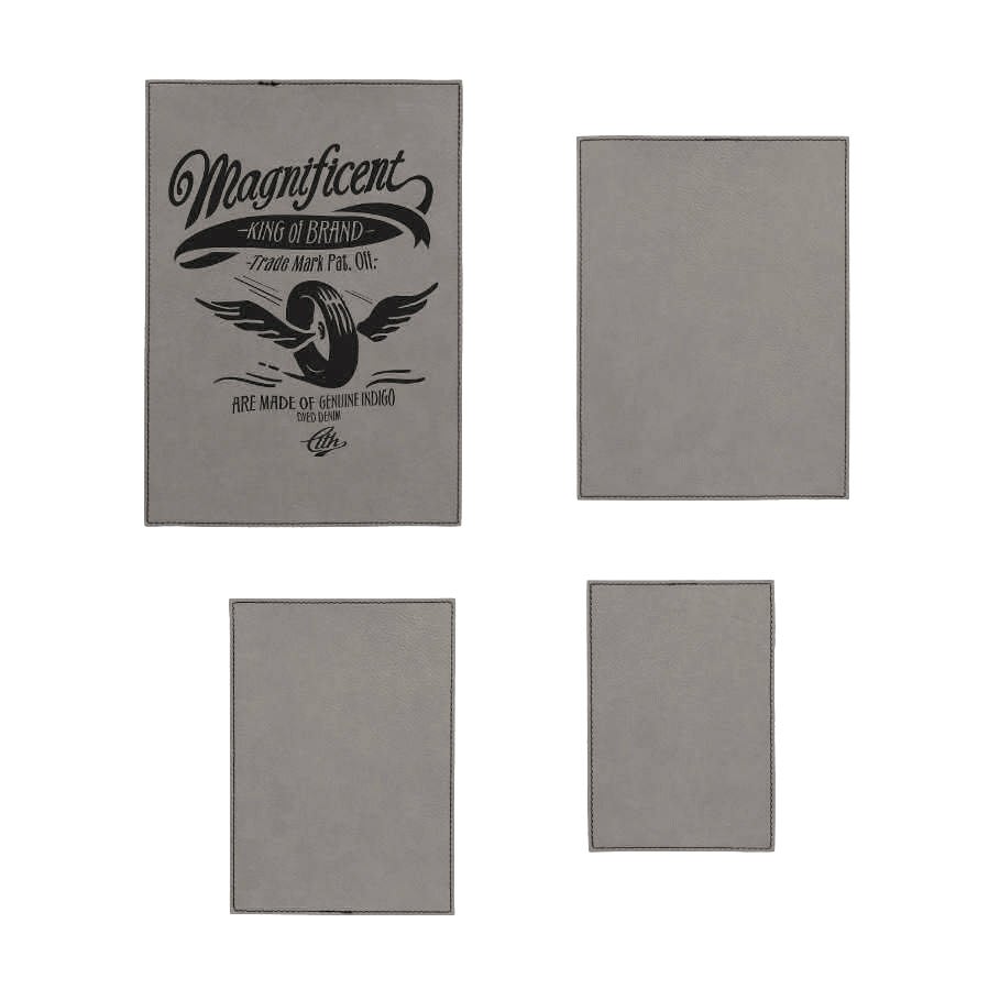 Gray Leatherette Plaque Plate Sample Set