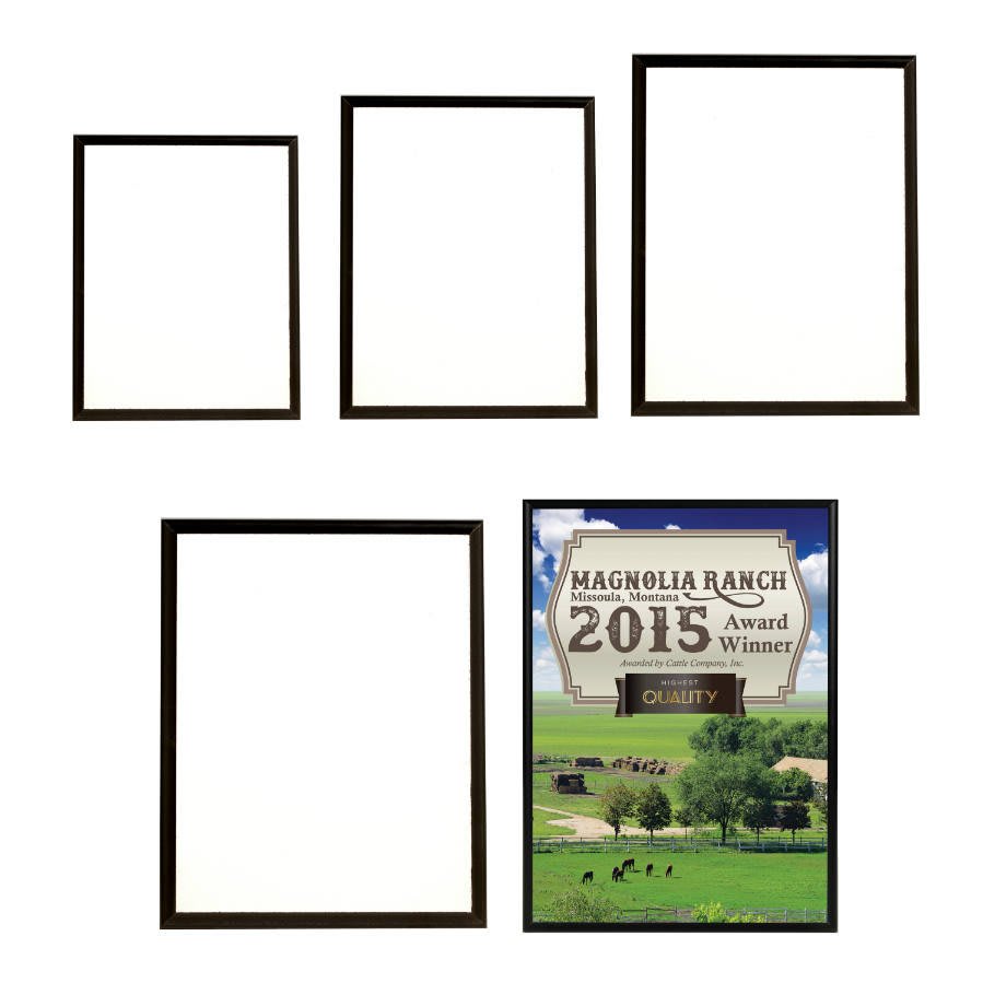 Gloss White Luster Sub Plaque with Black Edge Sample Set