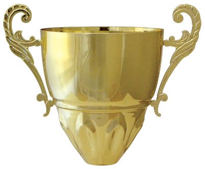 8" Gold Metal Cup Bowl with Handle